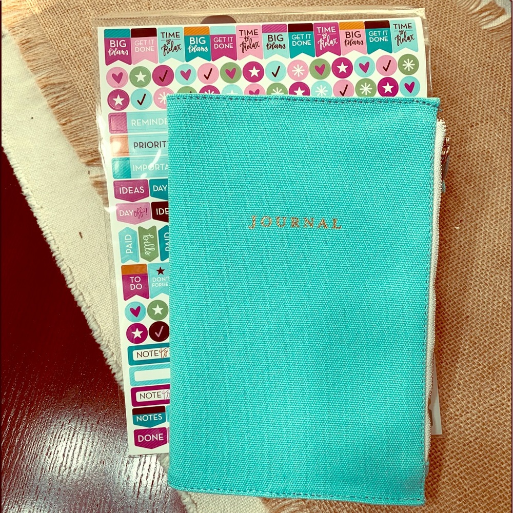 Canvas Journal with storage zippered compartment